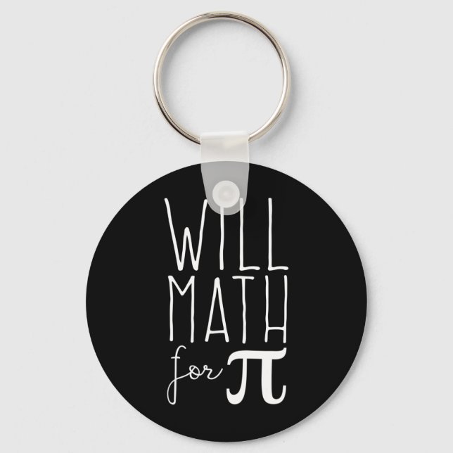 Pi Day March 14 Math Lover Science Funny 3.14 Pi P Keychain (Front)