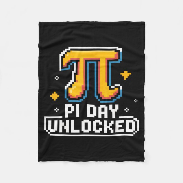 Pi Day March 14 Math Nerd Pie Food Funny Gift Outf Fleece Blanket (Front)