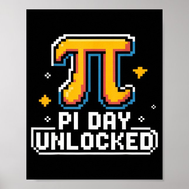 Pi Day March 14 Math Nerd Pie Food Funny Gift Outf Poster (Front)
