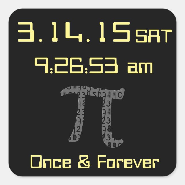 Pi Day March 2015 Custom design Sticker (Front)