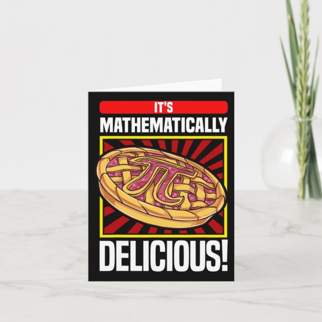 Pi Day Math Lover Apple Pie  Card (Front)