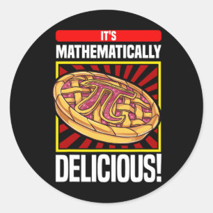 Pi Day Math Lover Apple Pie  Classic Round Sticker