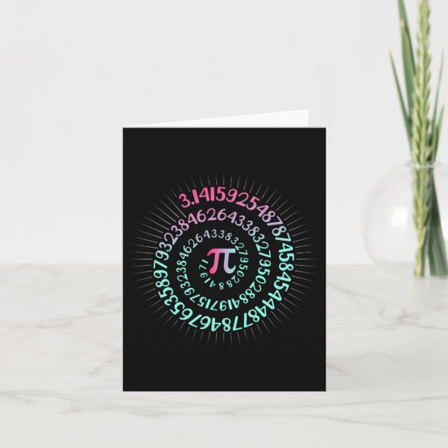 Pi Day Math Nerd Geek 3.1415 Irrational Number Pi  Card (Front)