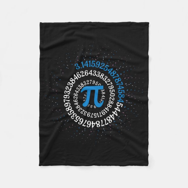 Pi Day Math Nerd Geek 3.1415 Irrational Number Pi  Fleece Blanket (Front)