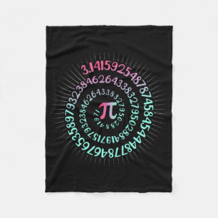 Pi Day Math Nerd Geek 3.1415 Irrational Number Pi Fleece Blanket