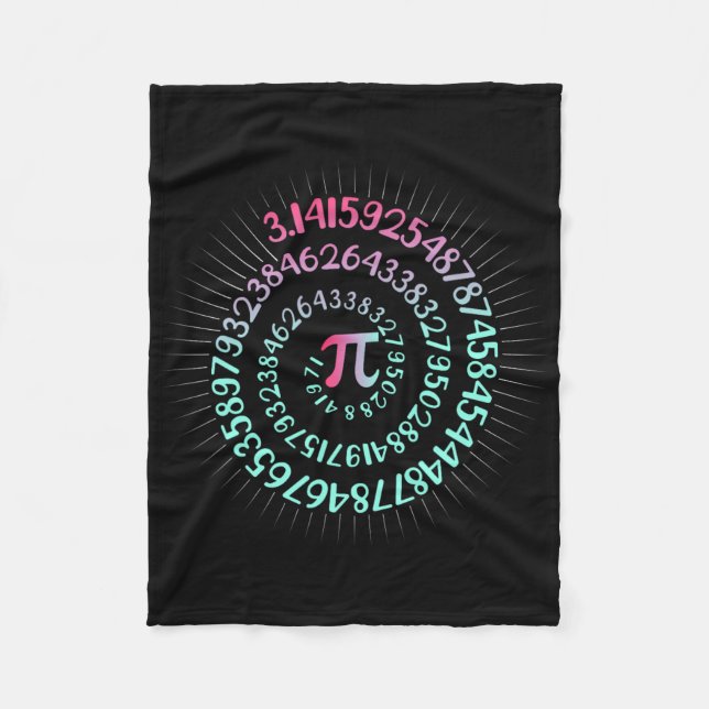 Pi Day Math Nerd Geek 3.1415 Irrational Number Pi  Fleece Blanket (Front)