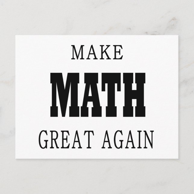 Pi day math postcard for math lover or teacher (Front)