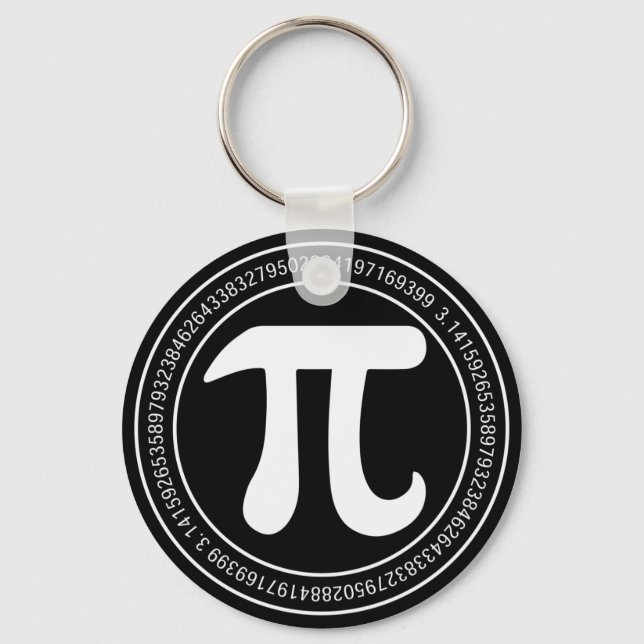 Pi Day Math  Round Keychain (Front)