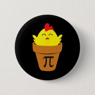 Pi Day Math T Shirt Funny Chicken Pot Pie T Shirt 2 Inch Round Button