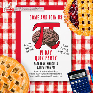 PI DAY Memorization Party Invitation