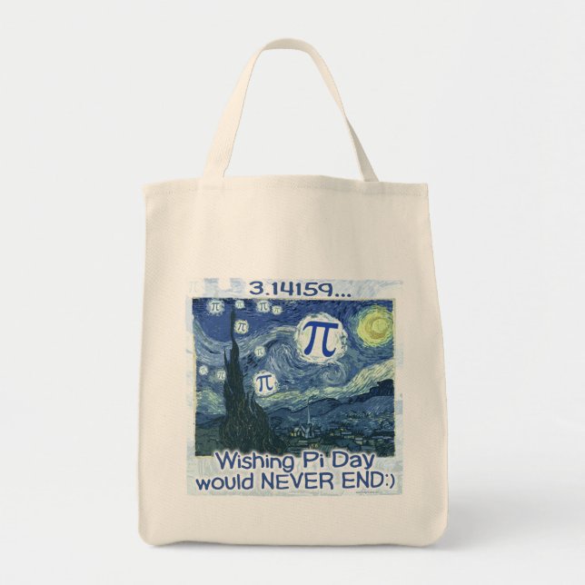 Pi Day Never Ends by Mudge Studios Tote Bag (Front)