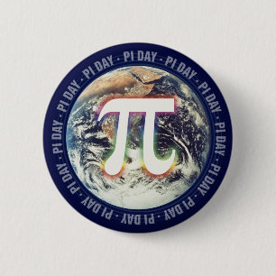 Pi Day on Earth Math 2 Inch Round Button