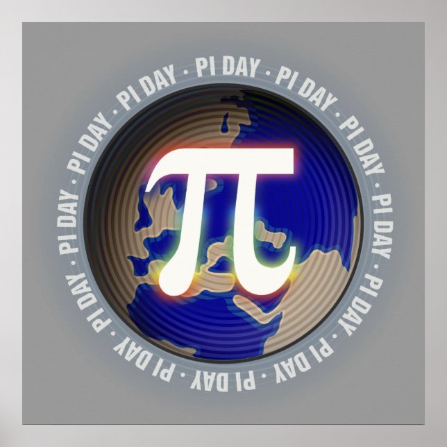 Pi Day on Earth - Math poster (Front)