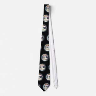 Pi Day on Earth Pattern Geek Tie