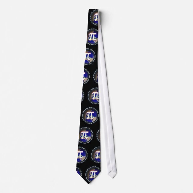 Pi Day on Earth Pattern Tie (Front)