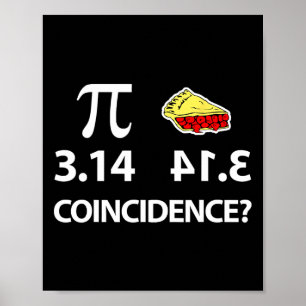 Pi Day Pi Byckwards Is Pie Coincidence Poster