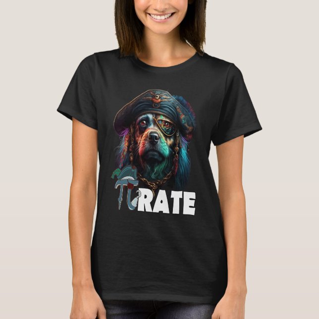 Pi Day Pi rate Dog 314 Funny Math Science Teacher  T-Shirt (Front)