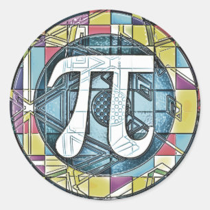 Pi Day Pi Symbols Classic Round Sticker