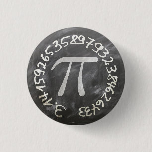Pi Day PiDay Chalkboard Education 1 Inch Round Button