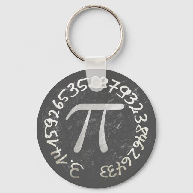 Pi Day PiDay Chalkboard Education Keychain (Front)