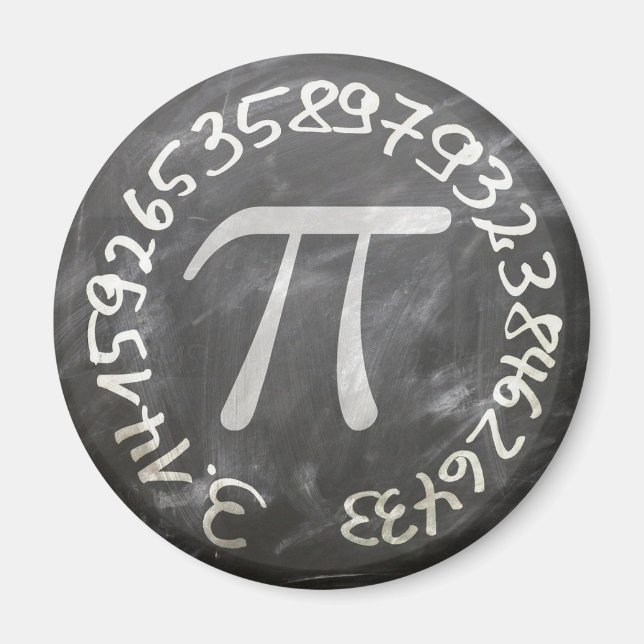 Pi Day PiDay Chalkboard Education Magnet (Front)