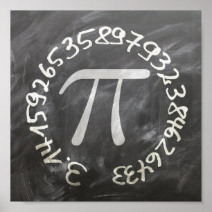 Pi Day PiDay Chalkboard Education Poster