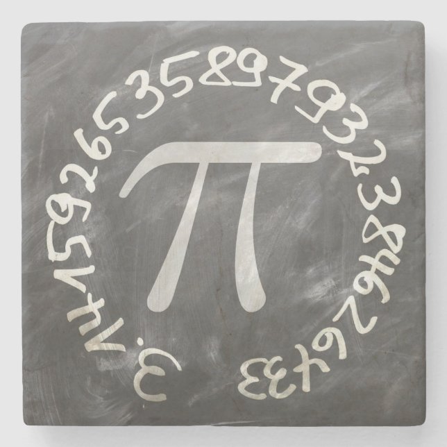 Pi Day PiDay Chalkboard Education Stone Coaster (Front)