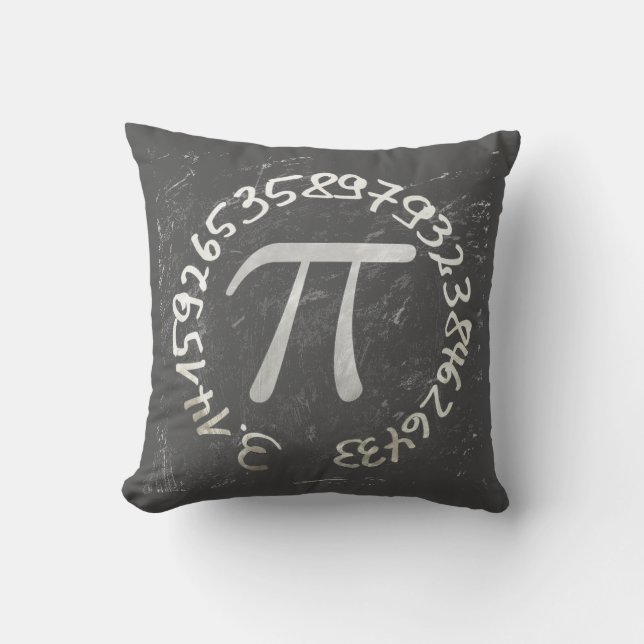 Pi Day PiDay Chalkboard Education Throw Pillow (Front)