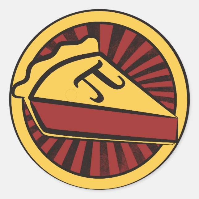 Pi Day Pie Classic Round Sticker (Front)