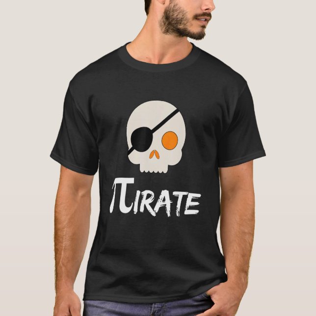 Pi Day Pirate  3 14 Math Geek Cool Pi Teacher Pres T-Shirt (Front)