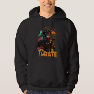 Pi Day Pirate Cat 3 14  Math Science Teacher Pi ra Hoodie
