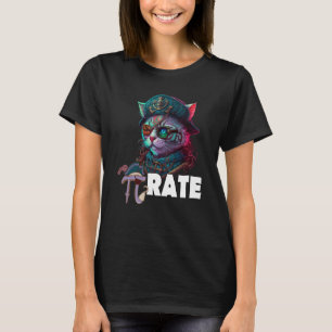 Pi Day Pirate Cat 3 14 Math Science Teacher Pi Rat T-Shirt