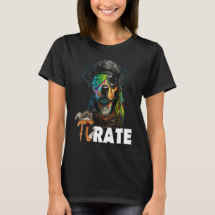 Pi Day Pirate Dog 3 14 Funny Math Science Teacher  T-Shirt