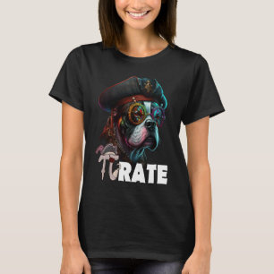 Pi Day Pirate Dog 3 14 Funny Math Science Teacher T-Shirt