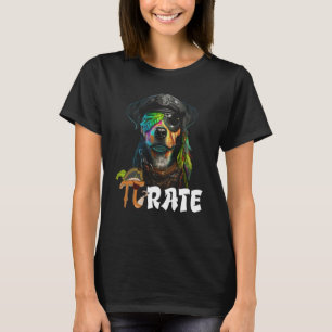 Pi Day Pirate Dog 3 14 Math Science Teacher Pi Rat T-Shirt
