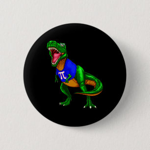 Pi Day Rex Dinosaur T Shirt Math Gift Men Women Ki 2 Inch Round Button