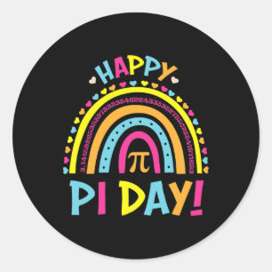 Pi Day Shirt Spiral Pi Math Teacher 3 14 Leopard R Classic Round Sticker