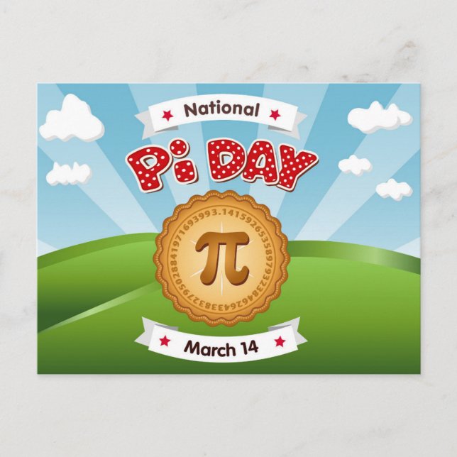 Pi Day Social Postcard (Front)