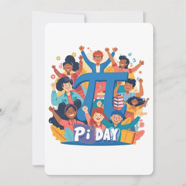 Pi Day Squad Celebration Design Invitation (Front)