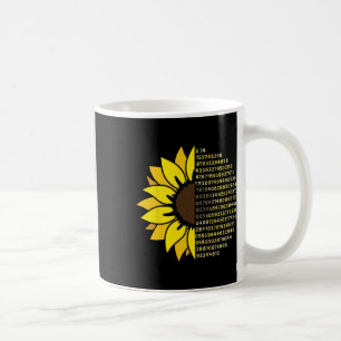 Pi Day Sunflower 3.14 Pi Number Symbol Math Scienc Coffee Mug