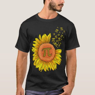 Pi Day Sunflower 3,14 Pi Number Symbol Math Teache T-Shirt