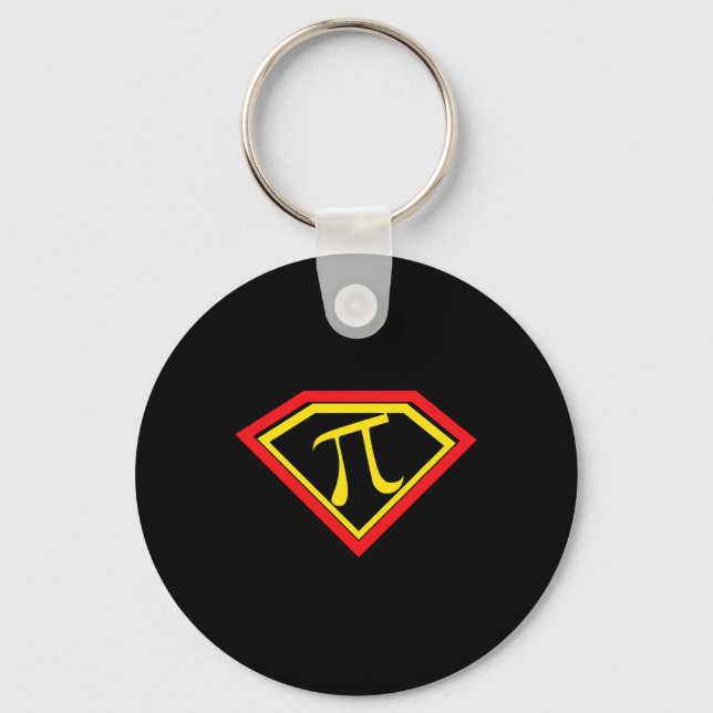 Pi Day Superpi Pi Superhero Math Teacher Mathemati Keychain (Front)