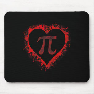 Pi Day Symbol Heart Valentines Day Boys Kids Math  Mouse Pad