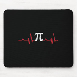 Pi Day Symbol Heartbeat Math Lover Nursing Pulse S Mouse Pad