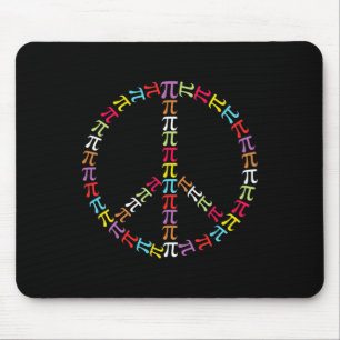 Pi Day Symbol Peace Sign Kids Math Teacher Mouse Pad
