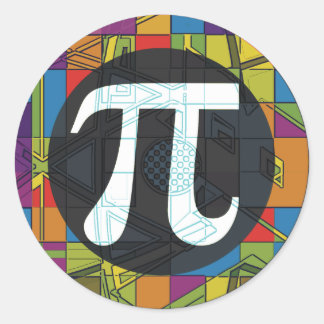 Pi Day Symbol Rounds Classic Round Sticker