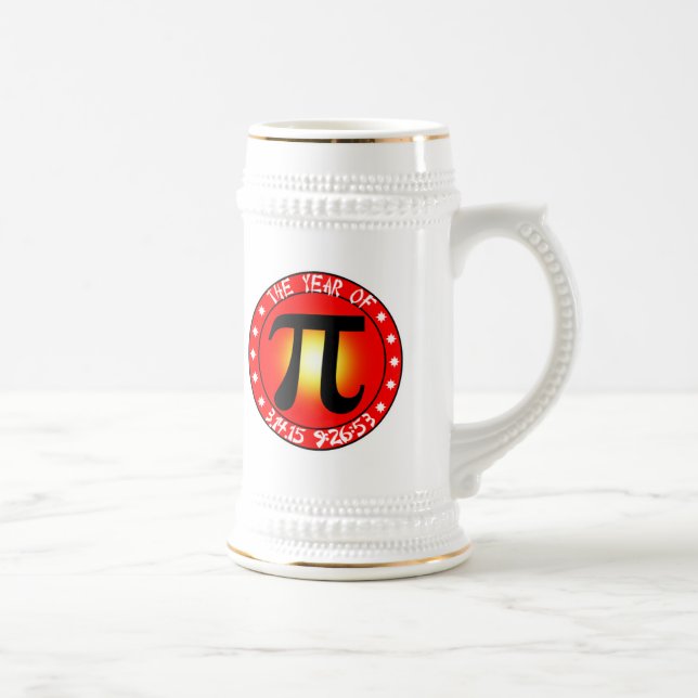 Pi Day - Year of Pi  3/14/15 9:26:53 Beer Stein (Right)