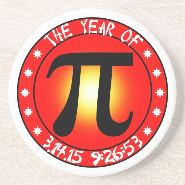 Pi Day - Year of Pi  3/14/15 9:26:53 Coaster (Front)