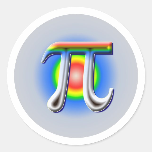 Pi Day Zone Classic Round Sticker (Front)