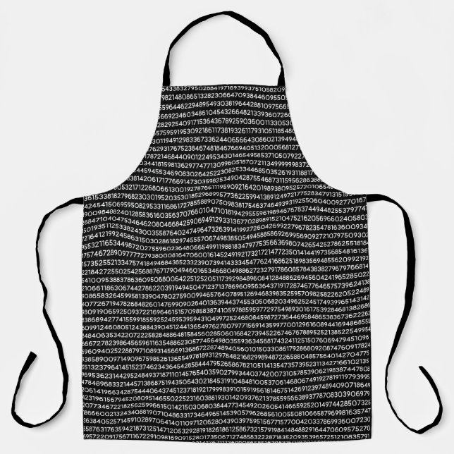 Pi Digits Pi Infinite Numbers Pattern Happy Pi Day Apron (Front)